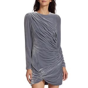 CINQ À SEPT Rebeka Gathered Velvet Mini Dress size 8